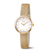 Uhrenarmband BOCCIA TITANIUM "Slim" 3266-08 | Milanaise 12 mm gelbgold Federsteg