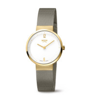 Uhrenarmband BOCCIA TITANIUM "Slim" 3283-05 Milanaise 14 mm grau geschraubt