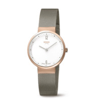 Uhrenarmband BOCCIA TITANIUM "Slim" 3283-06 Milanaise 14 mm grau geschraubt