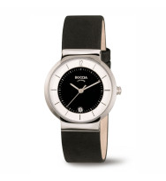 Uhrenarmband BOCCIA TITANIUM "Slim" 3123-10 | schwarz angeraut