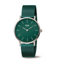 Uhrenarmband BOCCIA TITANIUM "Trend" 3281-10 | Milanaise 16 mm grün Federsteg