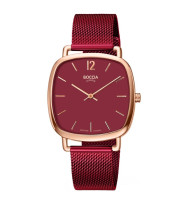 Uhrenarmband BOCCIA TITANIUM "Trend" 3334-09 | Milanaise 16 mm rot Federsteg
