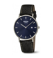 Uhrenarmband BOCCIA TITANIUM "Slim" 3648-02 | schwarz