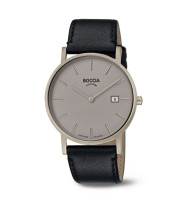 Uhrenarmband BOCCIA TITANIUM "Slim" 3637-01 | schwarz
