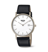 Uhrenarmband BOCCIA TITANIUM "Slim" 3637-02 | schwarz