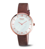 Uhrenarmband BOCCIA TITANIUM "Slim" 3244-04 | braun