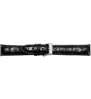 Uhrenband Schwarz, Echt Kroko