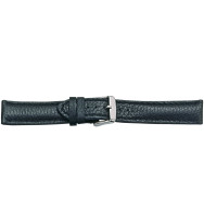 Uhrenband Schwarz genarbt, Hirsch Chrono