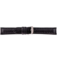 Uhrenband Schwarz, Soft-Bull genarbt