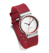 Jacob Jensen, Ersatzarmband New Shiny 766, Kautschuk rot