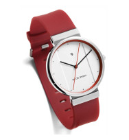 Jacob Jensen, Ersatzarmband New Shiny 756, Kautschuk rot