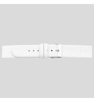 Uhrenarmband geschraubt, weiß, 20 mm, Kroko