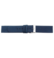 Uhrenarmband geschraubt, blau, 12-22 mm, glatt