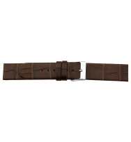Uhrenarmband geschraubt, braun, 14/16 mm, Kroko