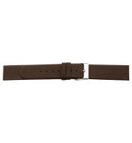 Uhrenarmband geschraubt, braun, 18 mm, glatt, XL