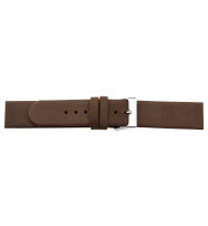 Uhrenarmband geschraubt, braun, 12/18/20/22/24 mm, glatt