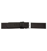 Uhrenarmband geschraubt, schwarz, 12-30 mm, glatt