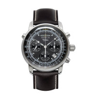 Zeppelin Ersatzarmband Chronometer Sternwarte Glashütte 7620-2, 22 mm schwarz